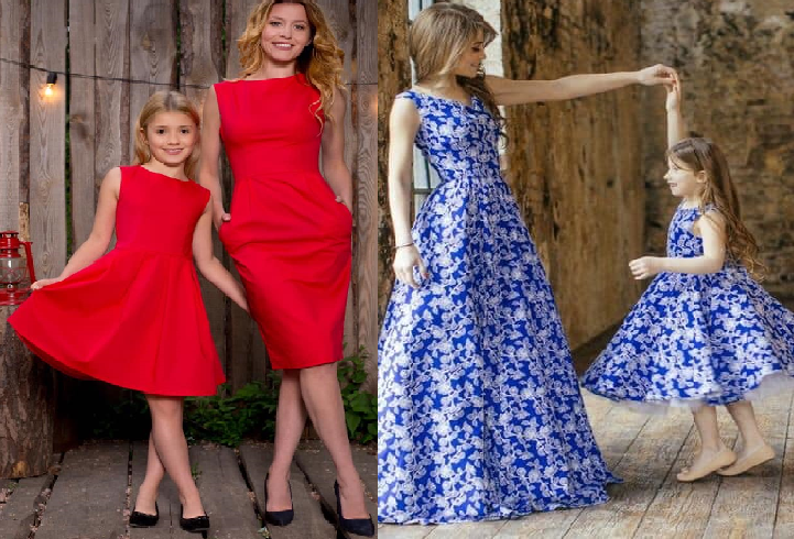 Combinación perfecta! Hermosos vestidos para madre e hija